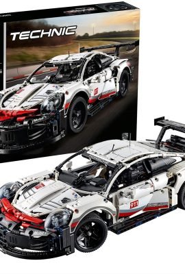 LEGO Technic Porsche 911 RSR set 42096 immagine del modello costruito e della confezione
