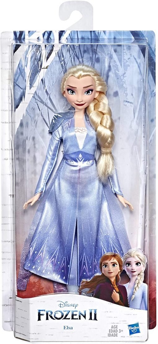 , Hasbro Frozen Disney Elsa Fashion Bambola con Capelli Lunghi e Abito Blu, Ispirata al Film Frozen 2