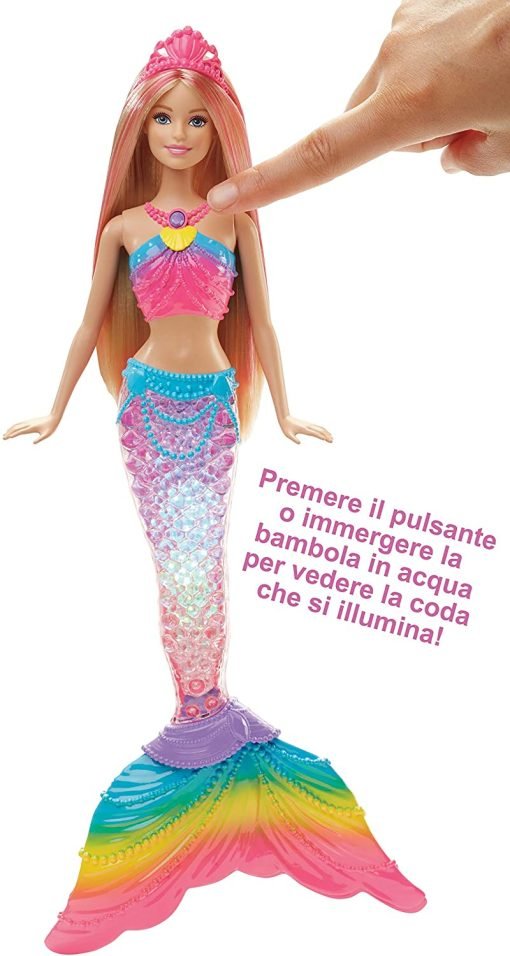 Barbie sirena arcobaleno, Barbie Dreamtopia Barbie Sirena Arcobaleno con Capelli Biondi e luci