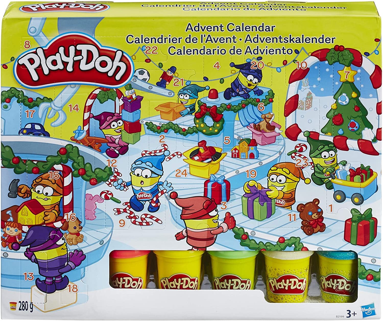 Immagine della confezione del Calendario dell'Avvento Play-Doh di Hasbro