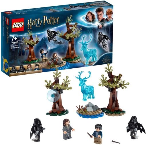 LEGO Harry Potter Expecto Patronum 75945 Immagine del set montato di fronte alla scatola della confezione