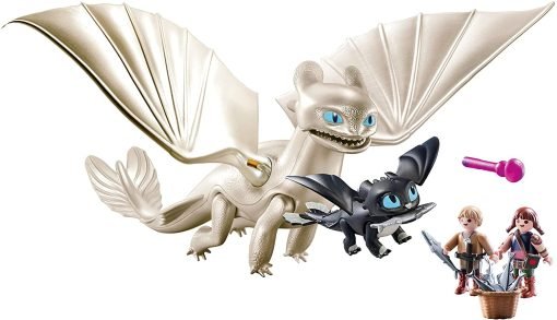 Playmobil Dragons Dragon Trainer Furia Chiara Baby Dragon e Bambini 70038 Playset montato