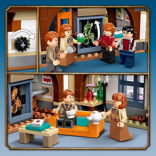LEGO Harry Potter Attacco alla Tana 75980 interni della casa dei Weasley