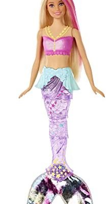 Barbie Dreamtopia Bambola Sirena, Bionda con Coda che Si Muove e Luci, Giocattolo per Bambini 3 + Anni, Multicolore, GFL82, Esclusivo Amazon