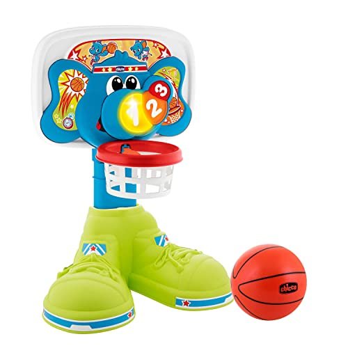 Chicco Basket League Canestro per Bambini Elettronico, da Camera con Effetti Sonori e Luminosi, Altezza Regolabile, Palla Leggera Inclusa - Giochi Bambini 18 Mesi - 5 Anni