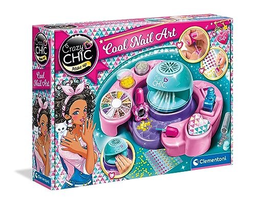 Clementoni- Crazy Chic-Cool Nails Set per Unghie Bambina, Multicolore, 18599