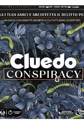 Cluedo Conspiracy, gioco da tavolo per adulti e ragazzi, dai 14 anni in su, gioco di strategia con identità segrete, per 4-10 giocatori