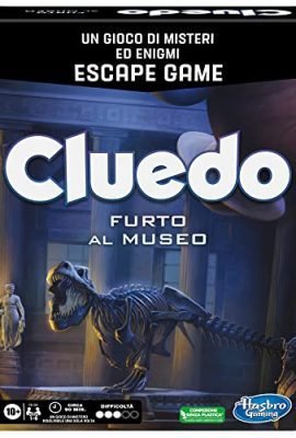 Cluedo Escape - Furto al Museo, un gioco di misteri ed enigmi in versione Escape Game, gioco da tavolo cooperativo per le famiglie, dai 10 anni in su, 1-6 giocatori (Versione in Italiano)