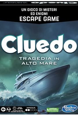 Cluedo Escape - Tragedia in Alto Mare, gioco di misteri ed enigmi in versione Escape Game, da tavolo, per le famiglie, dai 10 anni in su, 1-6 giocatori
