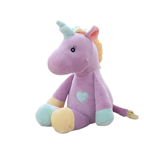 Georgie Porgy Peluche Unicorno Color Block Teddy Peluche Animale per il bambino Bambini (Viola 33cm)