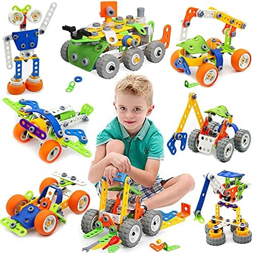 Giochi Costruzioni per Bambini, Kit di blocchi da costruzione per bambini, 175pz Giocattolo educativo creativo per bambini dai 5 ai 12 anni