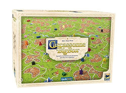 Giochi Uniti - Carcassonne Big Box 2022, Carcassonne, Gioco da tavolo, 2-6 Giocatori, 7+ Anni, Edizione Italiana, GU729 [nuova versione]