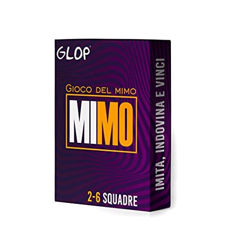 GLOP Mimo - Giochi da Tavolo - Mettete alla Prova le Vostre Abilità di Mimo - Divertente Gioco per Adulti e Famiglie - Bambini Sopra i 8 anni - Da 2 a 6 squadre