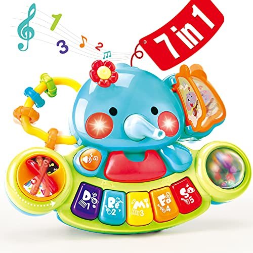 hahaland Multicolore Pianoforte per Neonato 6 9 12 Mesi, Giochi Bambini Educativi 1 Anno Giocattoli Musicali per Sviluppo Iniziale Regalo Bambino