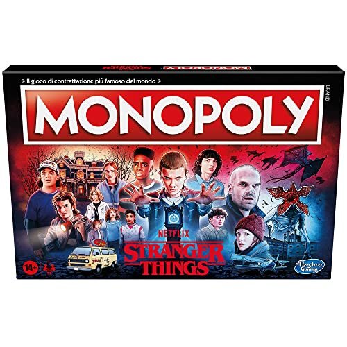 Hasbro Gaming Monopoly Stranger Things Gioco da Tavolo per Adulti e Ragazzi dai 14 Anni in su, Multicolore, 41 x 400 x 267 mm (Lingua Italiana)