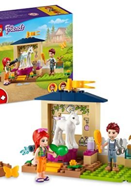 LEGO 41696 Friends Stalla di Toelettatura dei Pony, Set con Cavallo Giocattolo e Mini Bamboline Mia e Daniel, Giochi per Bambini e Bambine Creativi da 4 Anni