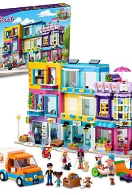 LEGO 41704 Friends Edificio della Strada Principale, Set Costruzioni Modulari con Café di Heartlake City, Parrucchiere e Casa delle Mini Bambole, Giochi per Bambini e Bambine da 8 Anni,Idea Regalo