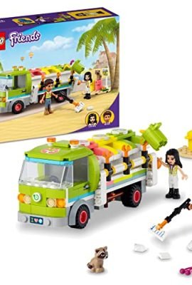 LEGO 41712 Friends Camion Riciclaggio Rifiuti, con Mini Bambolina Emma, Set Costruzioni Nettezza Urbana Giocattolo, Giochi per Bambini dai 6 Anni