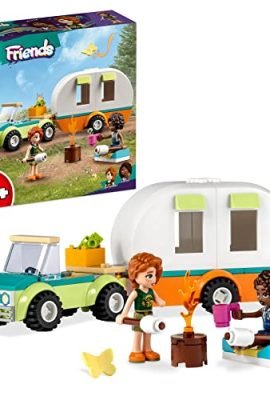 LEGO 41726 Friends Vacanza in Campeggio con Camper Giocattolo e Macchina, Giochi per Bambina e Bambino dai 4 Anni in su, Personaggi Serie 2023