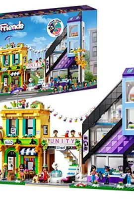 LEGO 41732 Friends Negozio di Design e Fioraio del Centro, Edificio con Appartamento e Negozi da Personalizzare, e Decorare con 9 Personaggi 2023, Idee Regalo di Natale per Bambine e Bambini