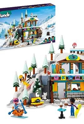 LEGO 41756 Friends Pista da Sci e Baita, Set Sport Invernali, Giochi per Bambine, Bambini, Ragazzi e Ragazze con Mini Bamboline di Liann, Aron e Zac e Figura Di Animale Fox, Regalo Creativo per Natale