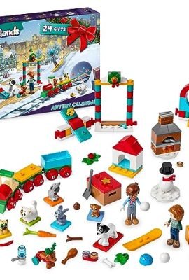 LEGO 41758 Friends Calendario dell'Avvento 2023, 24 Regali a Sorpresa Incluse Mini Bamboline di Leo e Autumn e 8 Animali Domestici, Regalo di Natale per Bambine, Bambini, Ragazze e Ragazzi da 8 Anni