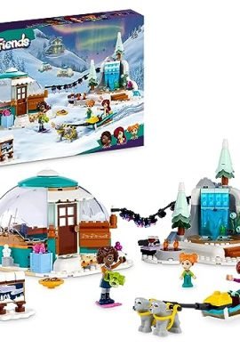 LEGO 41760 Friends Vacanza in Igloo con Tenda da Campeggio, 2 Cani da Slitta, Mini Bamboline e Accessori, Giochi Invernali con la Fantasia per Bambine, Bambini, Ragazze e Ragazzi da 8 Anni in su