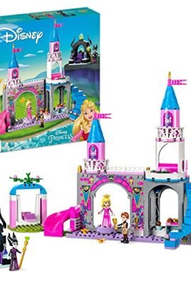 LEGO 43211 Disney Princess Il Castello di Aurora, Giocattolo con Mini Bamboline della Bella Addormentata, del Principe Filippo e Malefica, Giochi per Bambine e Bambini dai 4 Anni