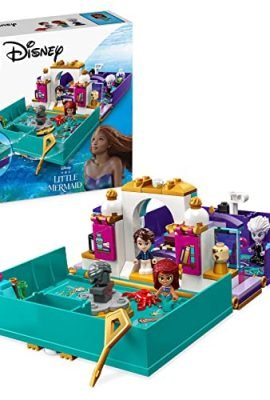 LEGO 43213 Disney Princess Libro delle Fiabe della Sirenetta con Micro Bamboline Ariel, Principe Eric e Ursula, Giochi per Bambini e Bambine dai 5 Anni in su da Viaggio, Film 2023