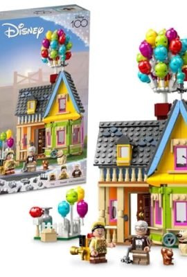 LEGO 43217 Disney e Pixar Casa di “Up”, Modellino da Costruire con Palloncini e Figure di Carl, Russell e Dug, Serie 100° Anniversario Disney da Collezione, Idea Regalo Iconica