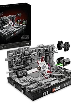 LEGO 75329 Star Wars Diorama Volo sulla Trincea della Morte Nera, Kit Modellismo per Adulti a Tema Guerre Stellari, Idea Regalo da Arredo per Uomo o Donna con Caccia TIE Advanced di Darth Vader