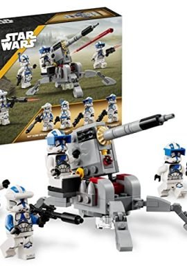 LEGO 75345 Star Wars Battle Pack Clone Troopers Legione 501, Modellino Da Costruire Con Cannone Giocattolo Anticarro AV-7 E Shooter Più 4 Personaggi