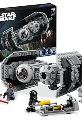 LEGO 75347 Star Wars TIE Bomber Model Building Kit, Modellino da Costruire di Starfighter con Droide Gonk e Minifigure di Darth Vader con Spada Laser, Idee Regali di Natale per Bambini e Bambine