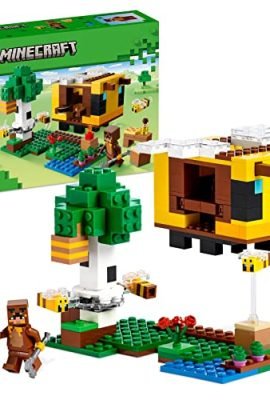 Lego Minecraft 21241 La Cabane Abeille, giocattolo, fattoria con casa, zombi e figurine per animali