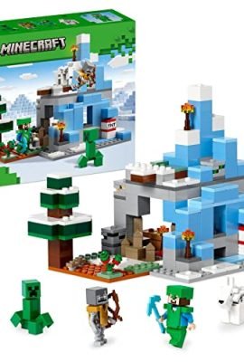 Lego Minecraft 21243 picchi congelati, giocattolo per bambini da 8 anni, con figurine Steve e Creep