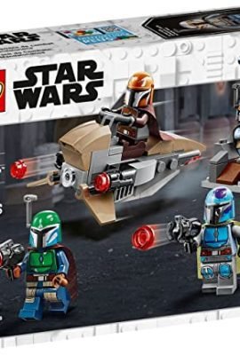 LEGO Star Wars Battle Pack Mandalorian, Set da Battaglia con 4 Minifigure, Speeder Bike e Mini Forte di Difesa, 75267