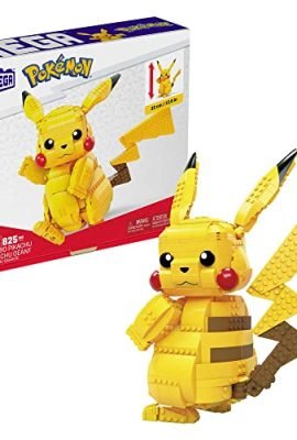 MEGA Pokémon - Pikachu Gigante da 30,5 cm, da costruire, da oltre 600 pezzi, Giocattolo per Bambini 6+ Anni, FVK81