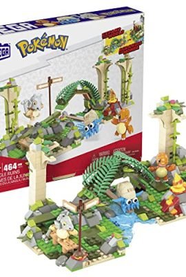 MEGA Pokémon - Rovine Abbandonate nella Giungla, set di costruzioni con 464 mattoncini e pezzi compatibili per collegarlo ad altri mondi, Giocattolo e regalo per Bambini 7+ Anni, HDL86
