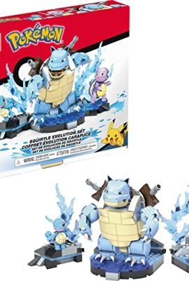 Mega Pokémon Set Evoluzioni Personaggio Squirtle, 223 Mattoncini Da Costruzione, Giocattolo Per Bambini 8+ Anni, ‎Multicolore, HDH93 [Esclusivo Amazon]