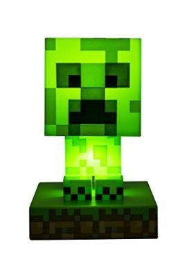 Paladone Minecraft Creeper 3D Icon Light BDP | Luce notturna o lampada da tavolo verde pixelata con licenza ufficiale | Idea regalo unica per i giocatori | Alimentato da 2 x AAA, PP6593MCF