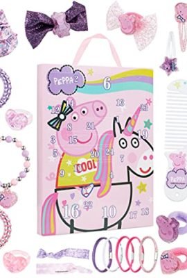 Peppa Pig Calendario Avvento Bambina 2023 Unicorno - 24 Sorprese Accessori Capelli e Gioielli Bambina