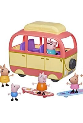 Peppa Pig, Peppa visita l'Australia in Camper, veicolo giocattolo per età prescolare, include 8 action figure, 4 accessori, dai 3 anni in su [Esclusivo Amazon]