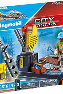 Playmobil City Action 70816 Starter Pack Cantiere con montacarichi, dai 4 Anni