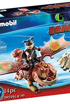 Playmobil DreamWorks Dragons 70729, Dragon Racing, Gambedipesce e Muscolone, dai 4 Anni
