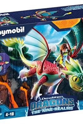 Playmobil DreamWorks Dragons 71083 Dragons, The Nine Realms, Feathers & Alex, Personaggio di Dragons e Drago Giocattolo, Giocattolo per Bambini dai 4 Anni in su