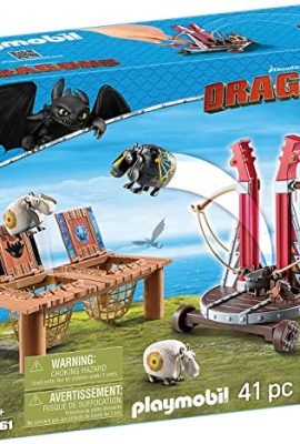 PLAYMOBIL DreamWorks Dragons 9461, Skaracchio con lanciatore di pecore, Dai 4 anni