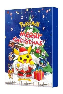 Pokemon2024 Calendario dell'Avvento per bambini, (versione aggiornata), 24 pezzi regalo, stile casuale (scatola cieca), calendario dell'avvento di Natale per bambini