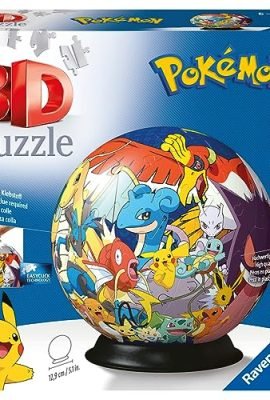 Ravensburger - 3D Puzzle Personaggi Pokémon, Puzzle Ball, 72 Pezzi, 6+ Anni
