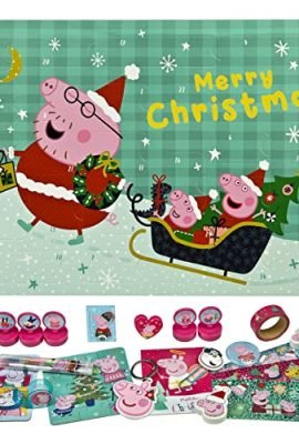 UNDERCOVER PIHP8025 Peppa Pig Peppa Pig - Calendario dell'Avvento per bambini, multicolore, ca. 45 x 32 x 3 cm