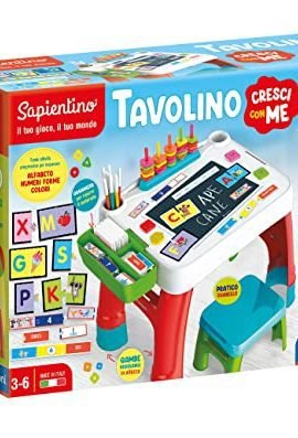 Clementoni - 16745 - Sapientino - Tavolo Cresci Con Me Evolutivo, Tavolino Multiattività Educativo Per Bambini Dai 3 Anni (Gioco In Italiano), Made In Italy